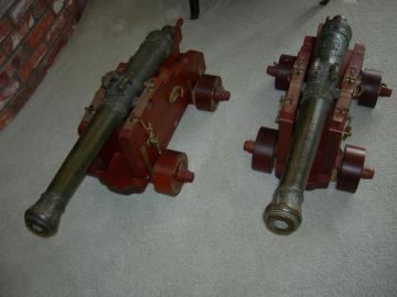 Ornate 17th Century Dutch Bronze Cannons