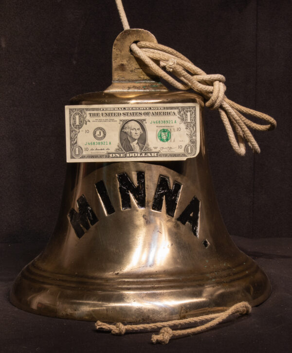 Ships Bell from the Swedish Cargo Ship MINNA of 1922 - Image 3