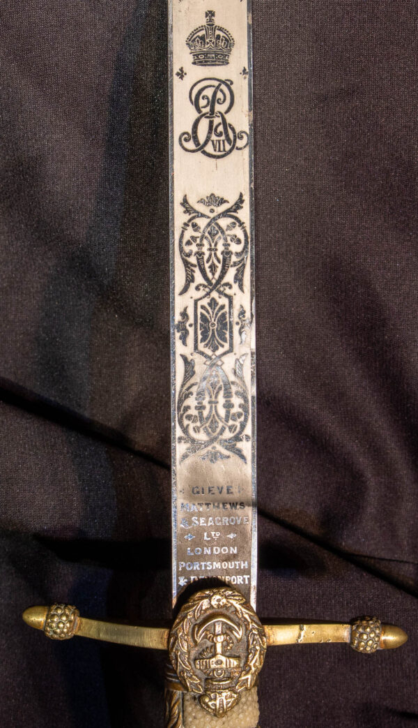 British Royal Naval Dirk with Scabbard - Image 8