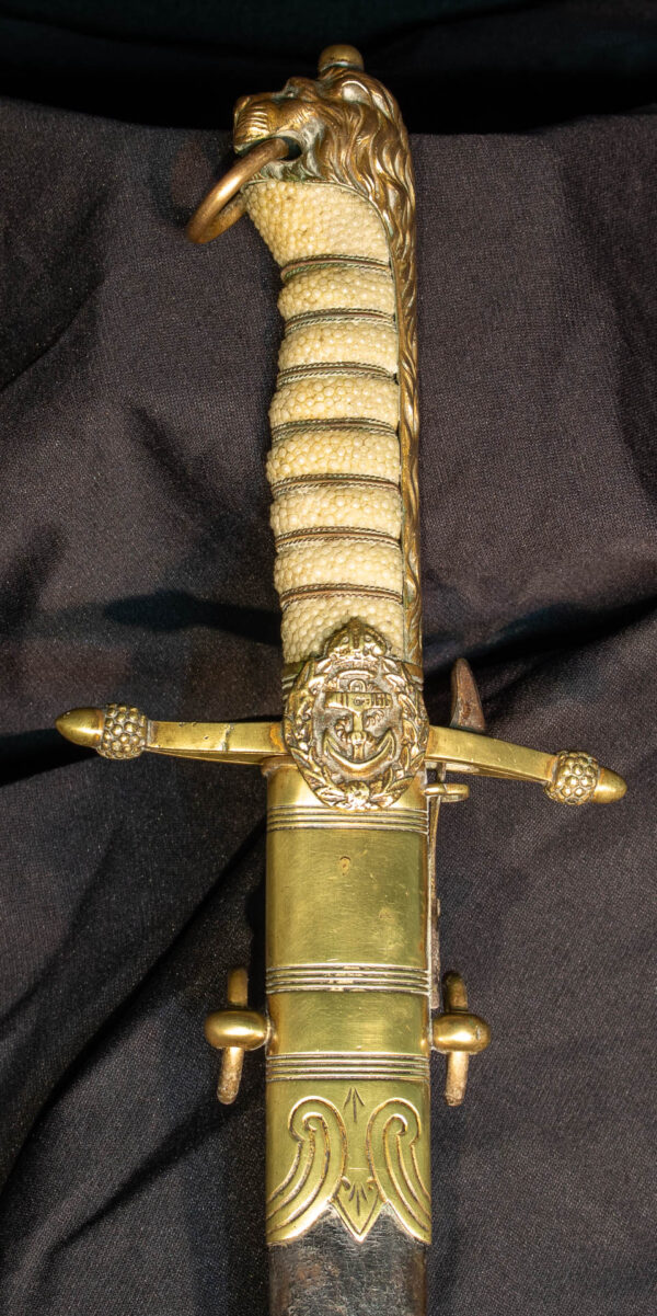 British Royal Naval Dirk with Scabbard - Image 7