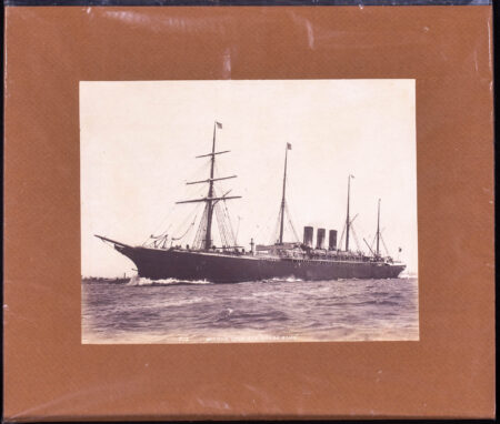 Matted Period Photo of the Anchor Line Ship CITY OF ROME