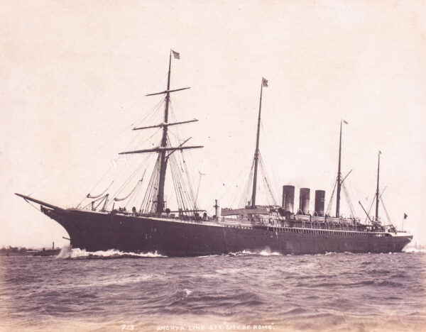Matted Period Photo of the Anchor Line Ship CITY OF ROME - Image 3