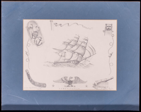 Etching of USS CONSTITUTION