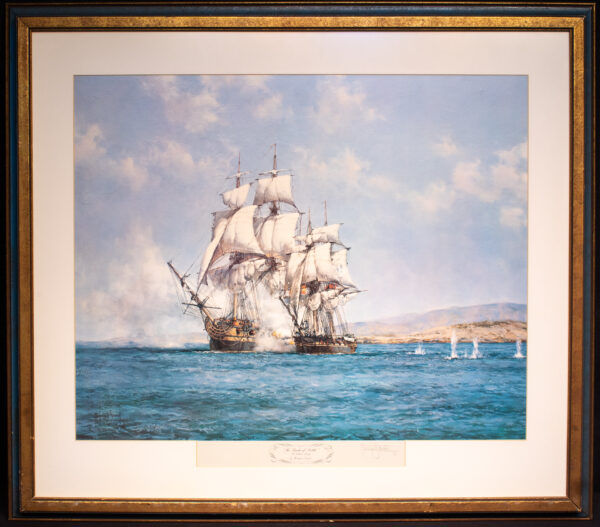 Montague Dawson Print-The Smoke of Battle - the Gallant SPEEDY