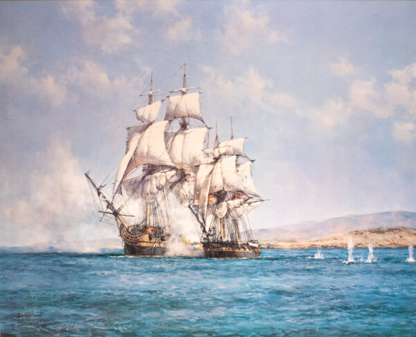 Montague Dawson Print-The Smoke of Battle - the Gallant SPEEDY - Image 4