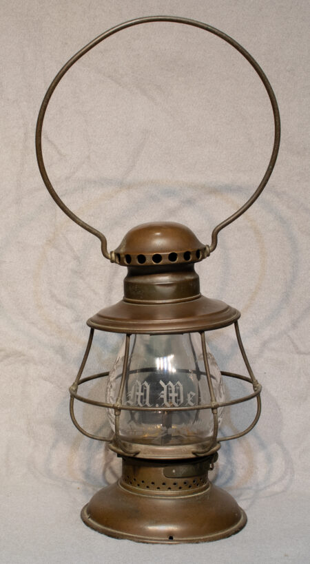 American Railway Lamp Etched FM Webber