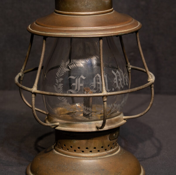 American Railway Lamp Etched FM Webber - Image 5