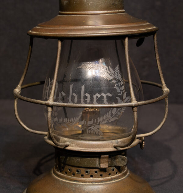 American Railway Lamp Etched FM Webber - Image 3