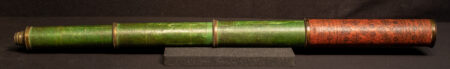 18th Century Early Green and Red Triple Draw Telescope
