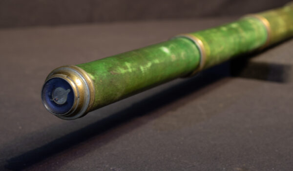 18th Century Early Green Shagreen and Vellum Telescope - Image 2