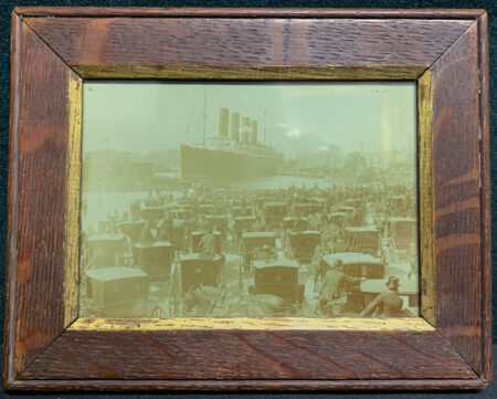 Original Period Photo of the Launching of the RMS LUSITANIA