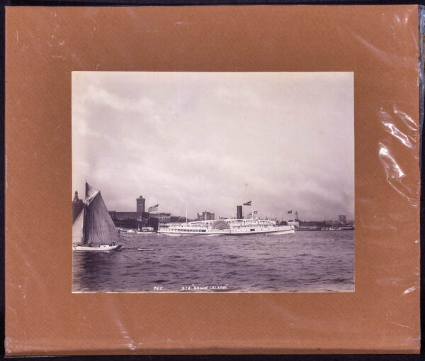 Matted Period Photo of the STR RHODE ISLAND