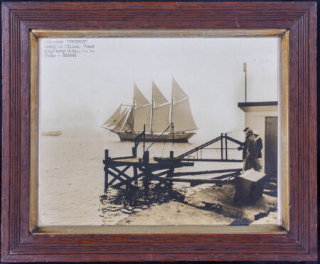 Original Period Photograph of the Schooner SPEEDWAY off San Pedro, California