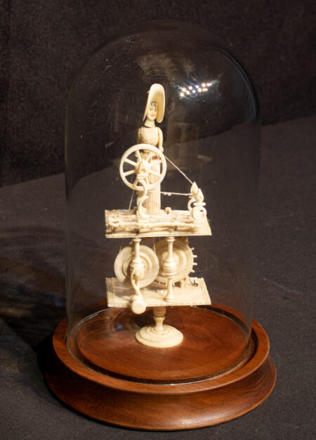 Napoleonic Prisoner of War Spinning Jenny under Glass Dome