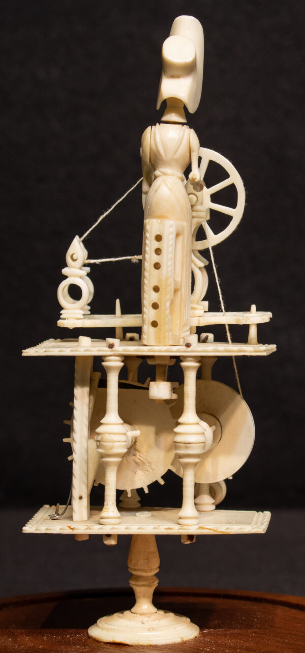 Napoleonic Prisoner of War Spinning Jenny under Glass Dome - Image 5