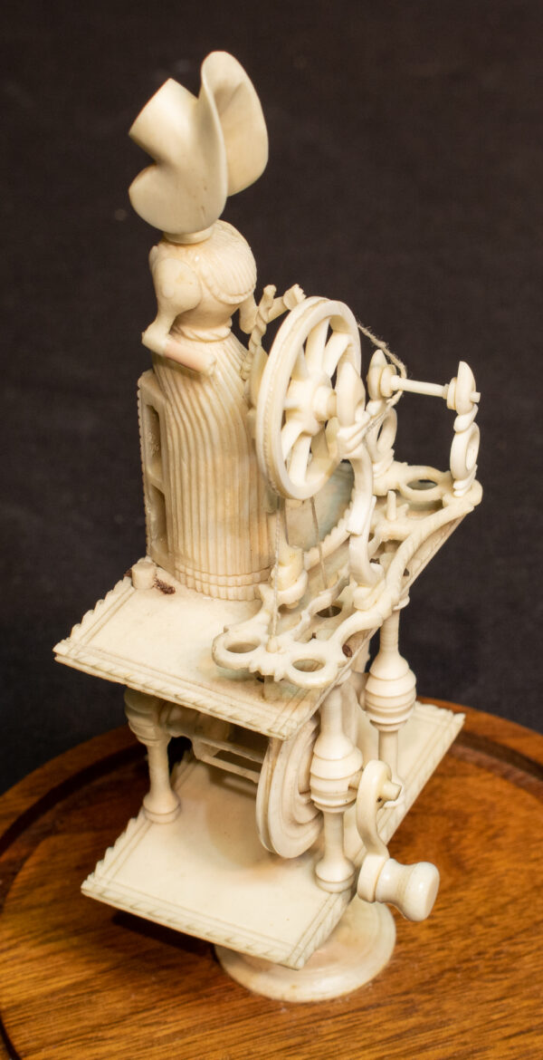 Napoleonic Prisoner of War Spinning Jenny under Glass Dome - Image 2