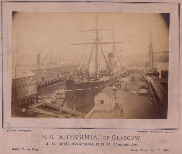 A Pair of Original Period Photos from the SS ABYSSINIA of Glasgow - Image 4