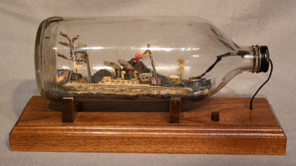 American Steamship in Bottle with Light - Image 4