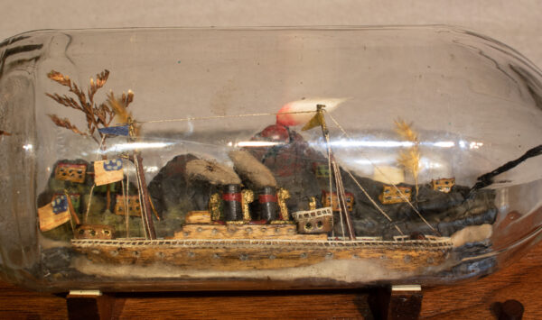 American Steamship in Bottle with Light - Image 3