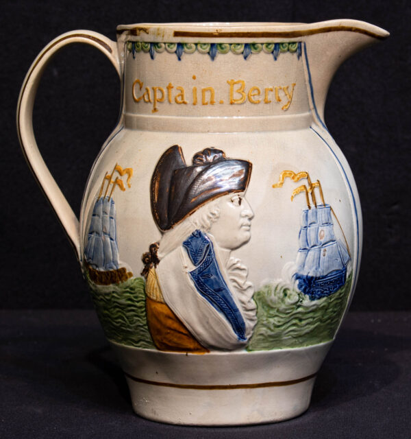 Admirals Nelson and Barry Relief Large Portrait Jug - Image 5