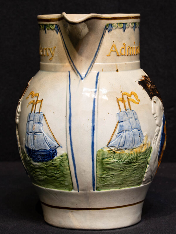 Admirals Nelson and Barry Relief Large Portrait Jug - Image 4
