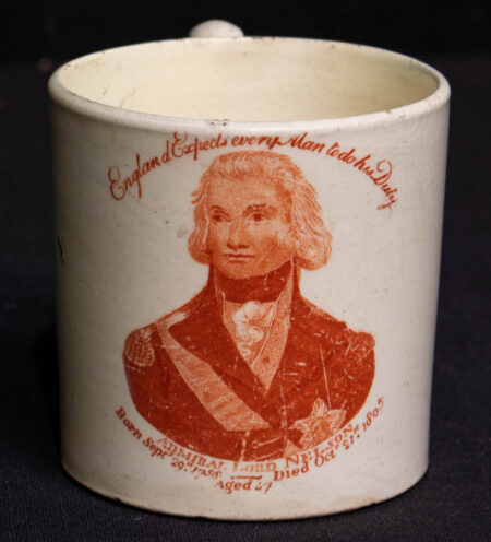 Admiral Nelson Commemorative Creamware Mug