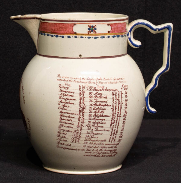 Rare Creamware Battle of Trafalgar Commemorative Jug - Image 3