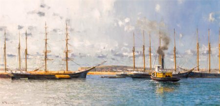 Bark HESPER Unloading Lumber at San Diego
