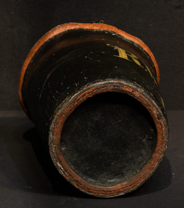 Firemans Leather Bucket Marked No. 4, R.W. Hammett - Image 3
