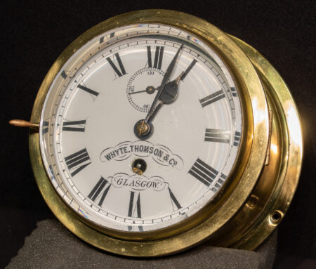 Rare Fusee Movement Wall Clock by Whyte Thomson