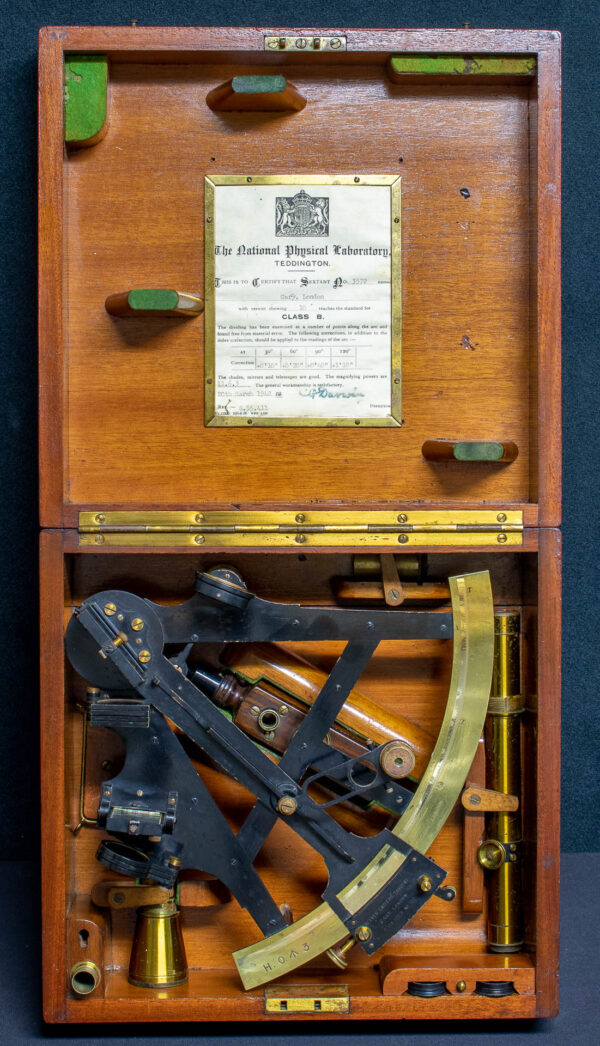 Cased T-Frame Quintant with Gold Scale by Cary of London - Image 13