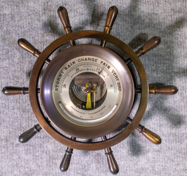 Chelsea Ships Wheel Clock and Barometer Set - Image 3