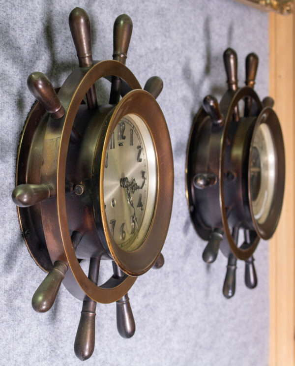 Chelsea Ships Wheel Clock and Barometer Set - Image 2