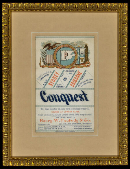 Clipper Barque CONQUEST Sailing Card