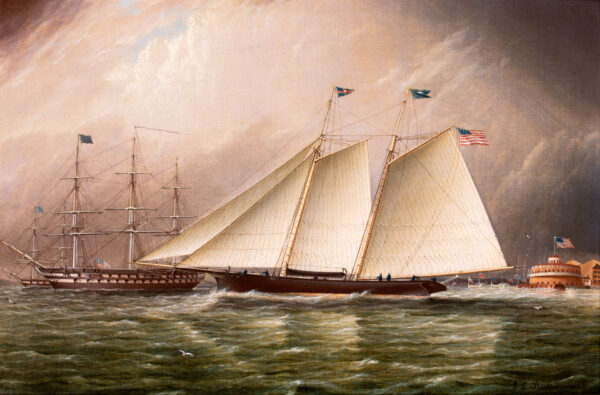 L'HIRONDELLE's debut as DAUNTLESS Passing Castle Garden