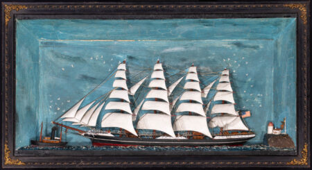 Sailor Made Diorama Model of a Four Masted Ship