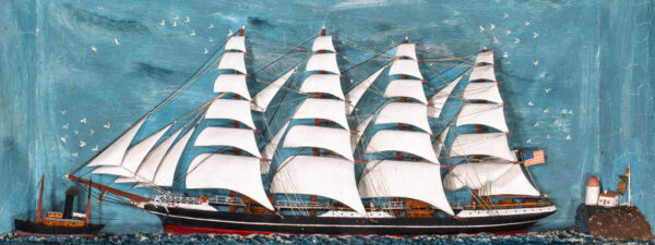 Sailor Made Diorama Model of a Four Masted Ship - Image 6