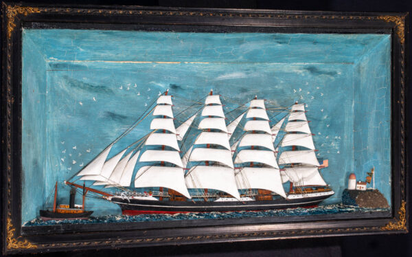 Sailor Made Diorama Model of a Four Masted Ship - Image 5