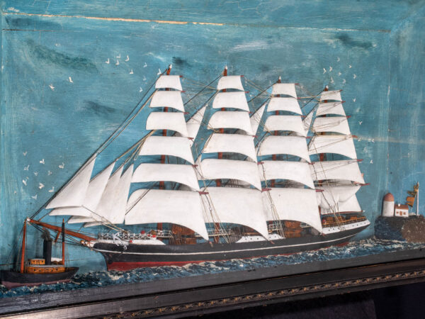 Sailor Made Diorama Model of a Four Masted Ship - Image 4