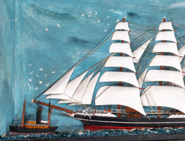 Sailor Made Diorama Model of a Four Masted Ship - Image 3