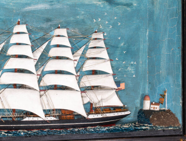 Sailor Made Diorama Model of a Four Masted Ship - Image 2