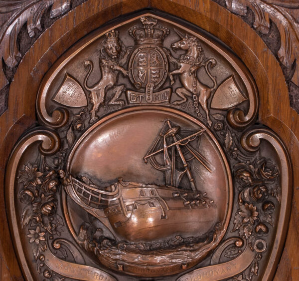 Plaque Made from Wood and Copper from HMS FOUDROYANT - Image 5