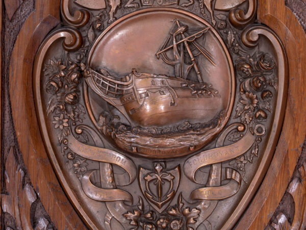 Plaque Made from Wood and Copper from HMS FOUDROYANT - Image 4