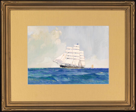 A Sailing Ship in Calm Seas