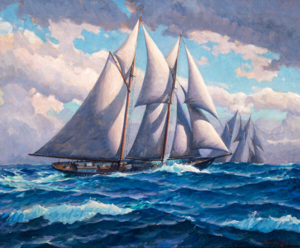 Gloucester Schooners Racing for Home