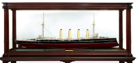 Builders Dockyard Model Of The 1st Class Armored Cruiser H.M.S. Leviathan