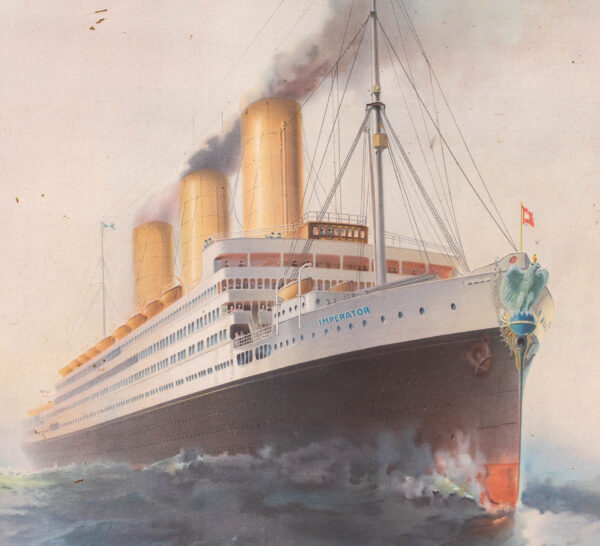Period Lithograph on Tin of SS IMPERATOR - Image 5