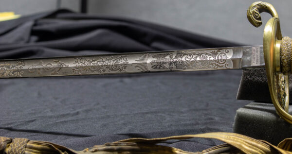 US Naval Officer's Sword with Outstanding Engraved Blade - Image 9
