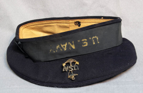 US Navy Sailors Cap with Insignia Pin - Image 4