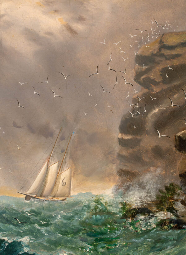 Full Rigged Ship POCAHONTAS Off Portland, Maine - Image 3